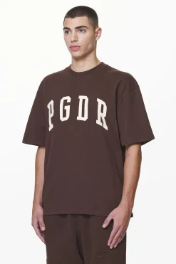 Pegador Tees|Layton Oversized Tee Washed Oak Brown