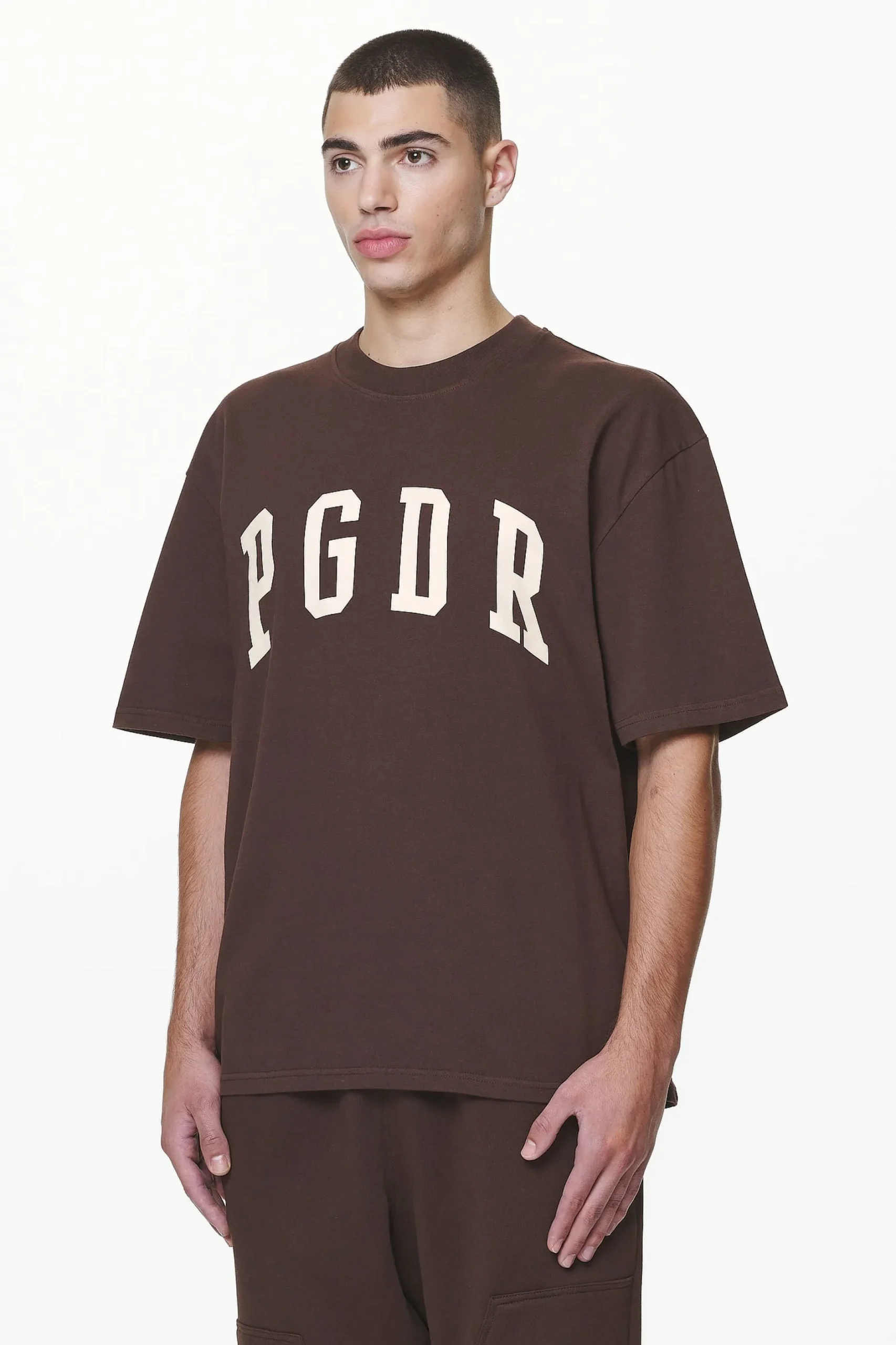 Pegador Tees|Layton Oversized Tee Washed Oak Brown