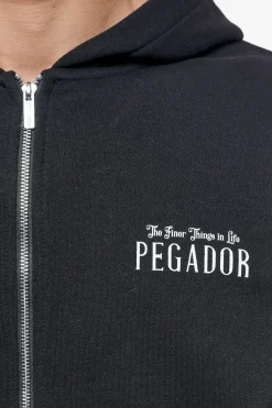 Pegador Hoodies|Zip Hoodies|Leander Oversized Sweat Jacket Black