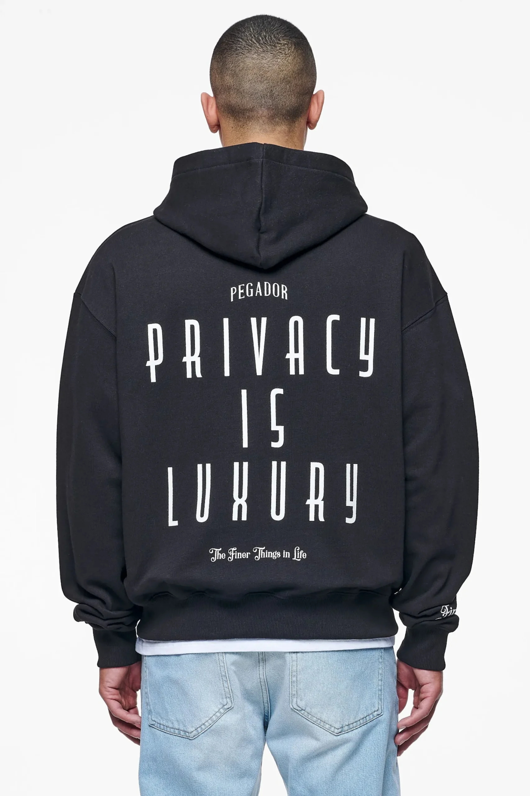 Pegador Hoodies|Zip Hoodies|Leander Oversized Sweat Jacket Black