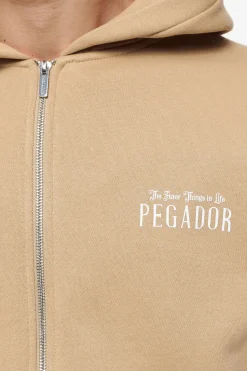 Pegador Zip Hoodies|Hoodies|Leander Oversized Sweat Jacket Vintage Washed Espresso
