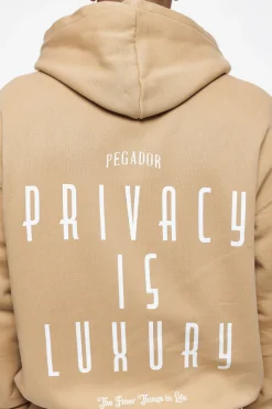 Pegador Zip Hoodies|Hoodies|Leander Oversized Sweat Jacket Vintage Washed Espresso