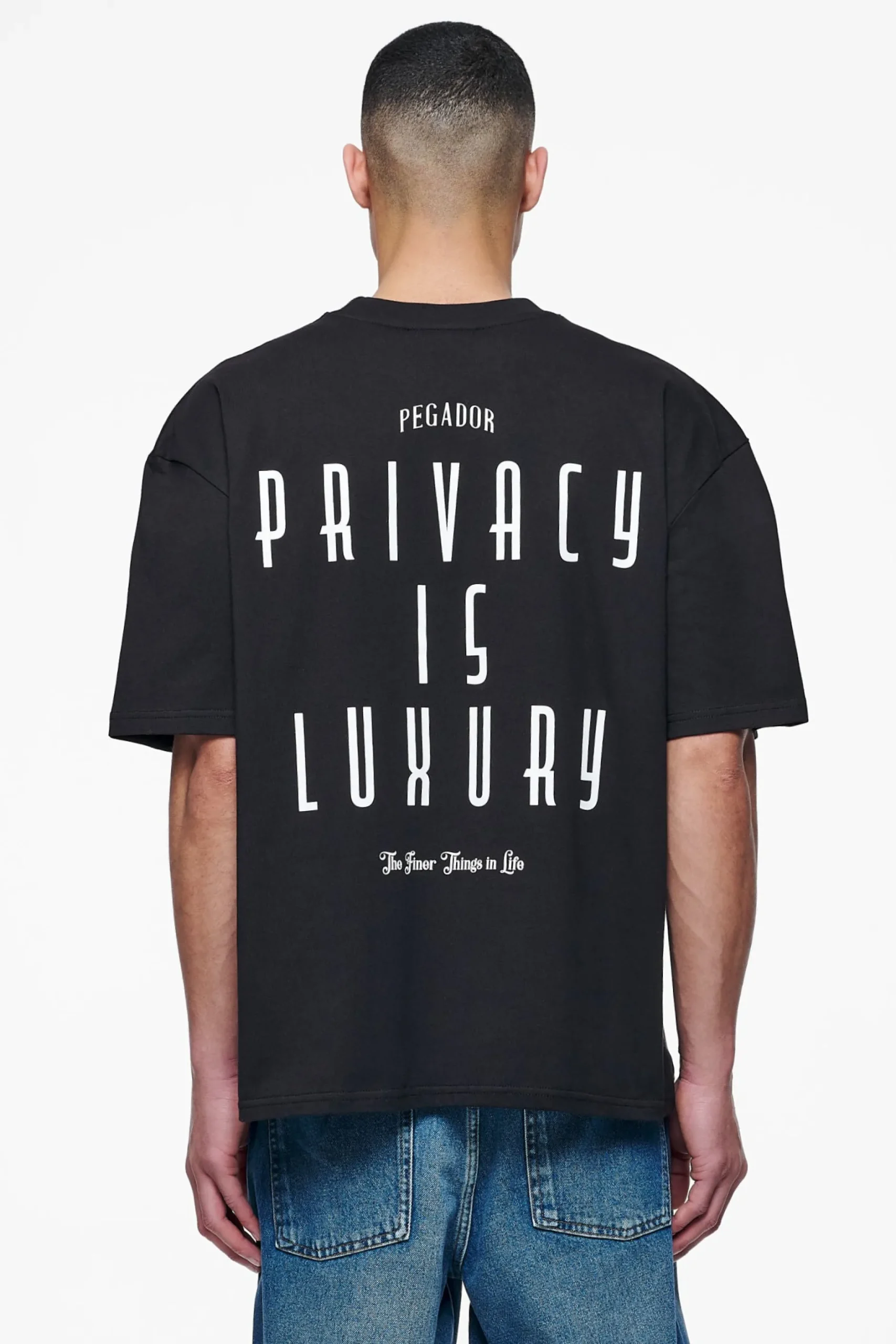 Pegador Tees|Leander Oversized Tee Black