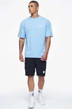 Pegador Tees|Leander Oversized Tee Vintage Washed Riviera Blue