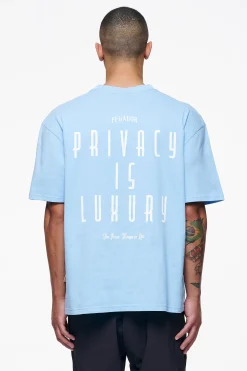 Pegador Tees|Leander Oversized Tee Vintage Washed Riviera Blue