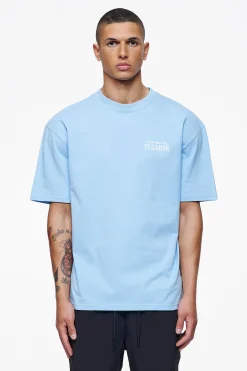 Pegador Tees|Leander Oversized Tee Vintage Washed Riviera Blue