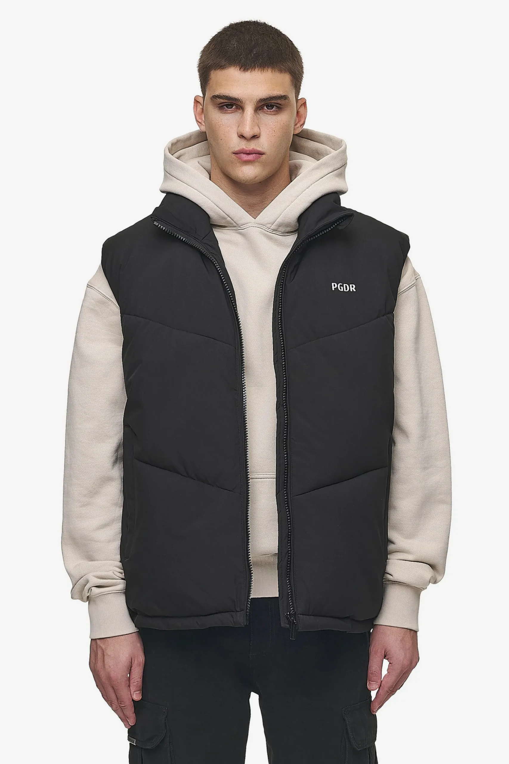 Pegador Vests|Leddy Oversized Puffer Vest Black