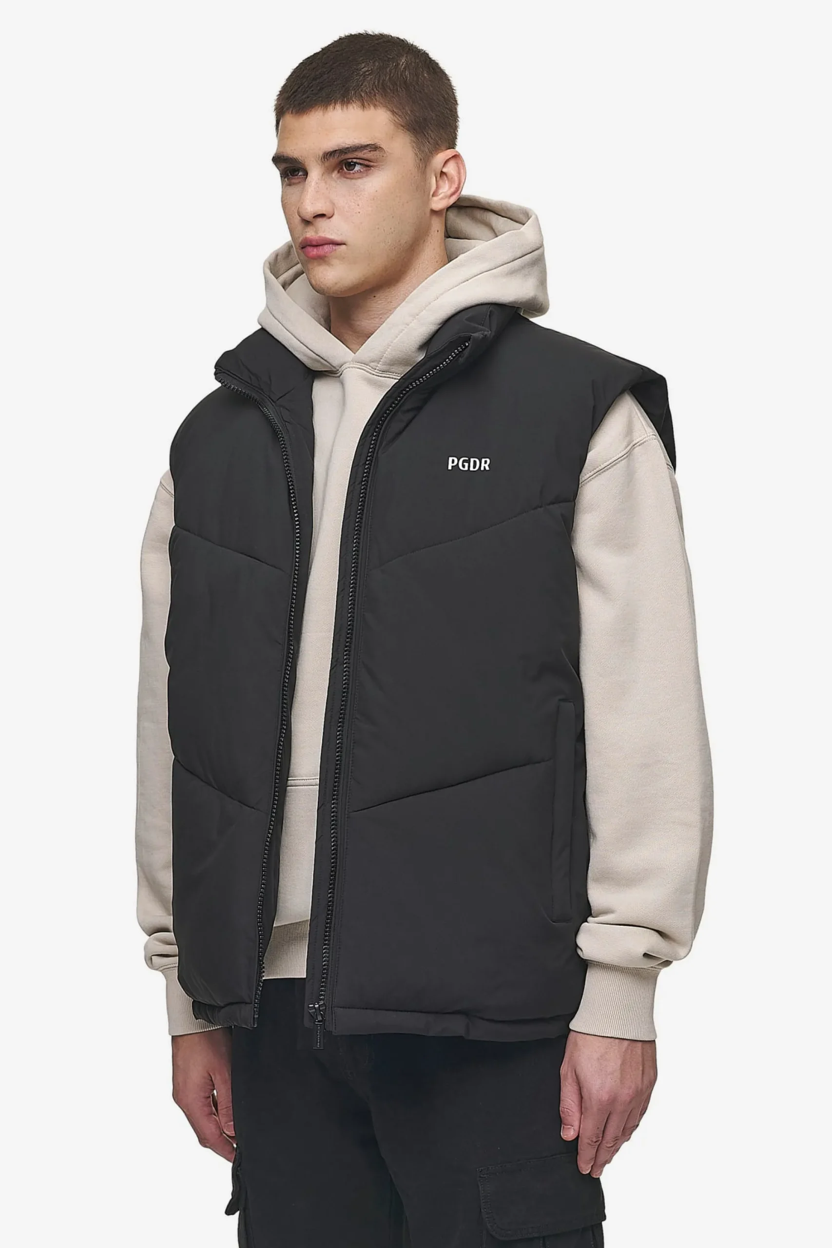 Pegador Vests|Leddy Oversized Puffer Vest Black