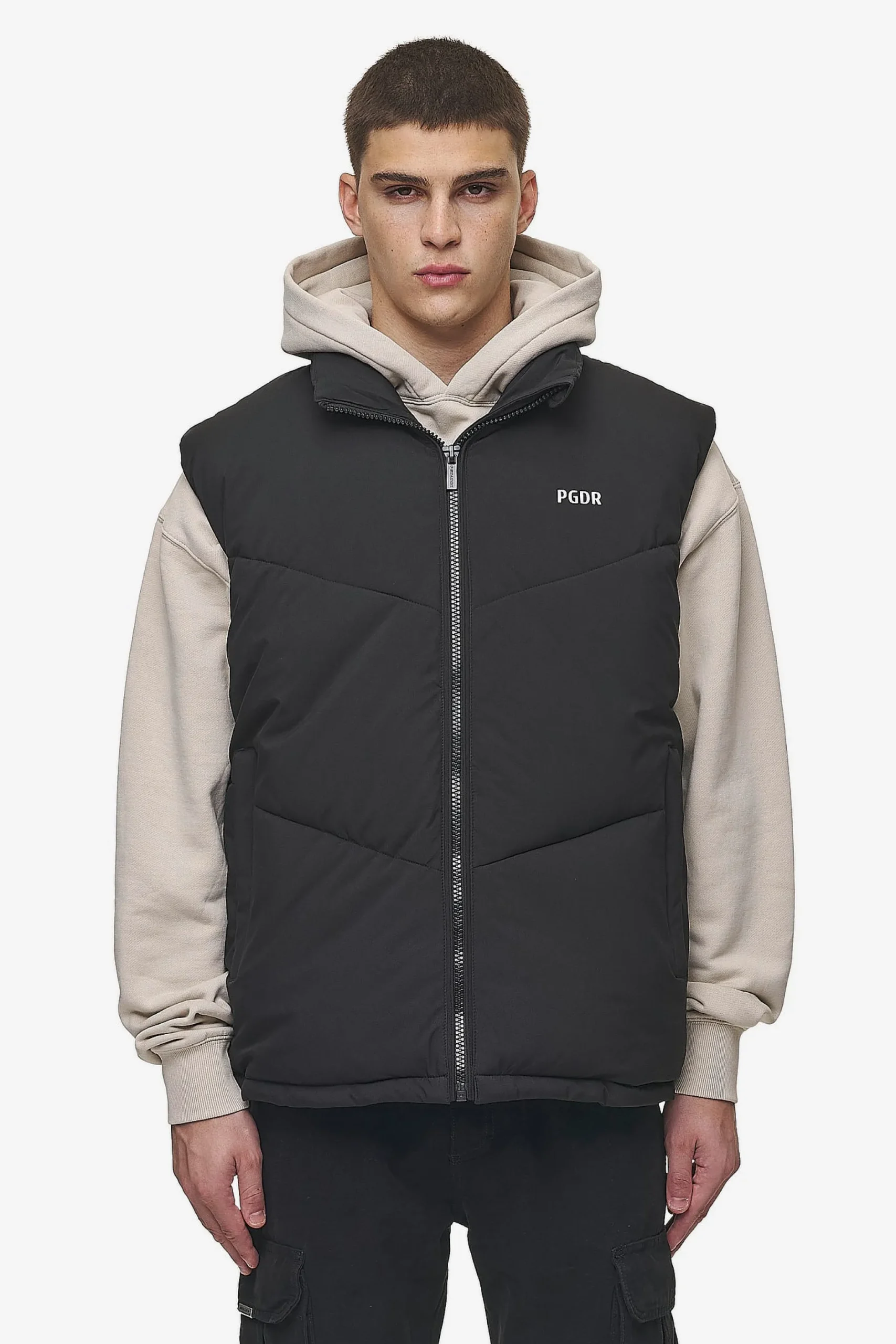 Pegador Vests|Leddy Oversized Puffer Vest Black