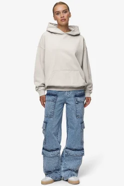 Pegador Jeans|Leli High Waist Cargo Jeans Washed Denim Blue