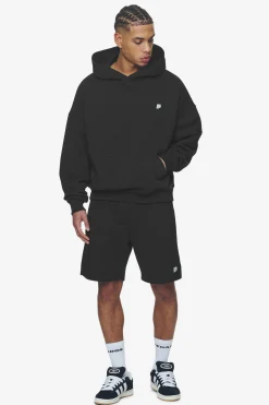 Pegador Hoodies|Leono Boxy Hoodie Baby Blue Washed black