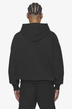 Pegador Hoodies|Leono Boxy Hoodie Baby Blue Washed black
