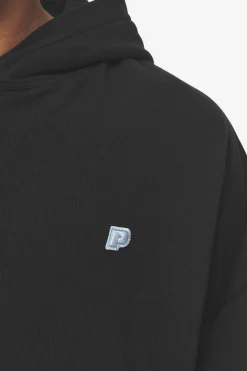 Pegador Hoodies|Leono Boxy Hoodie Baby Blue Washed black