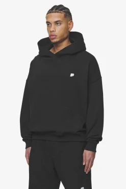 Pegador Hoodies|Leono Boxy Hoodie Baby Blue Washed black