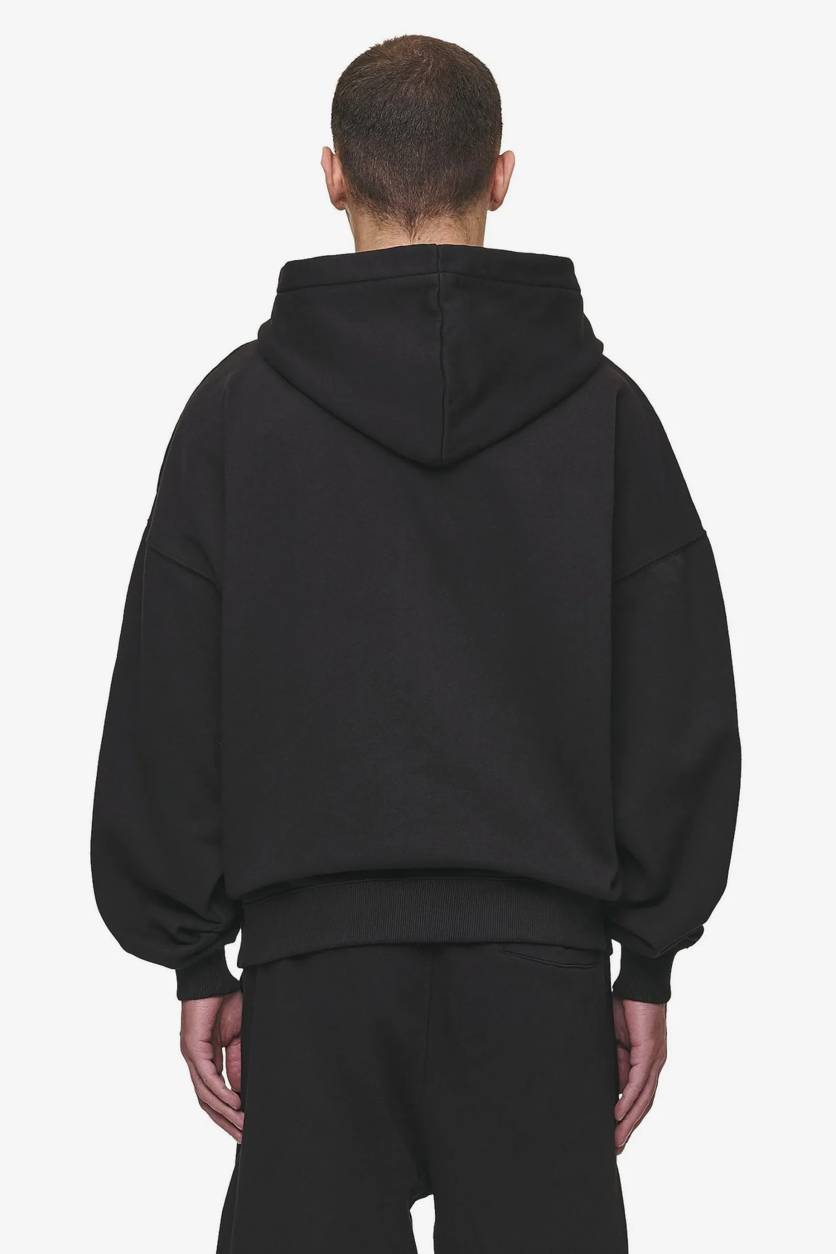 Pegador Hoodies|Zip Hoodies|Leono Boxy Sweat Jacket Washed Black Virtual Pink Gum