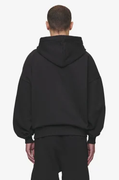 Pegador Hoodies|Zip Hoodies|Leono Boxy Sweat Jacket Washed Black Virtual Pink Gum