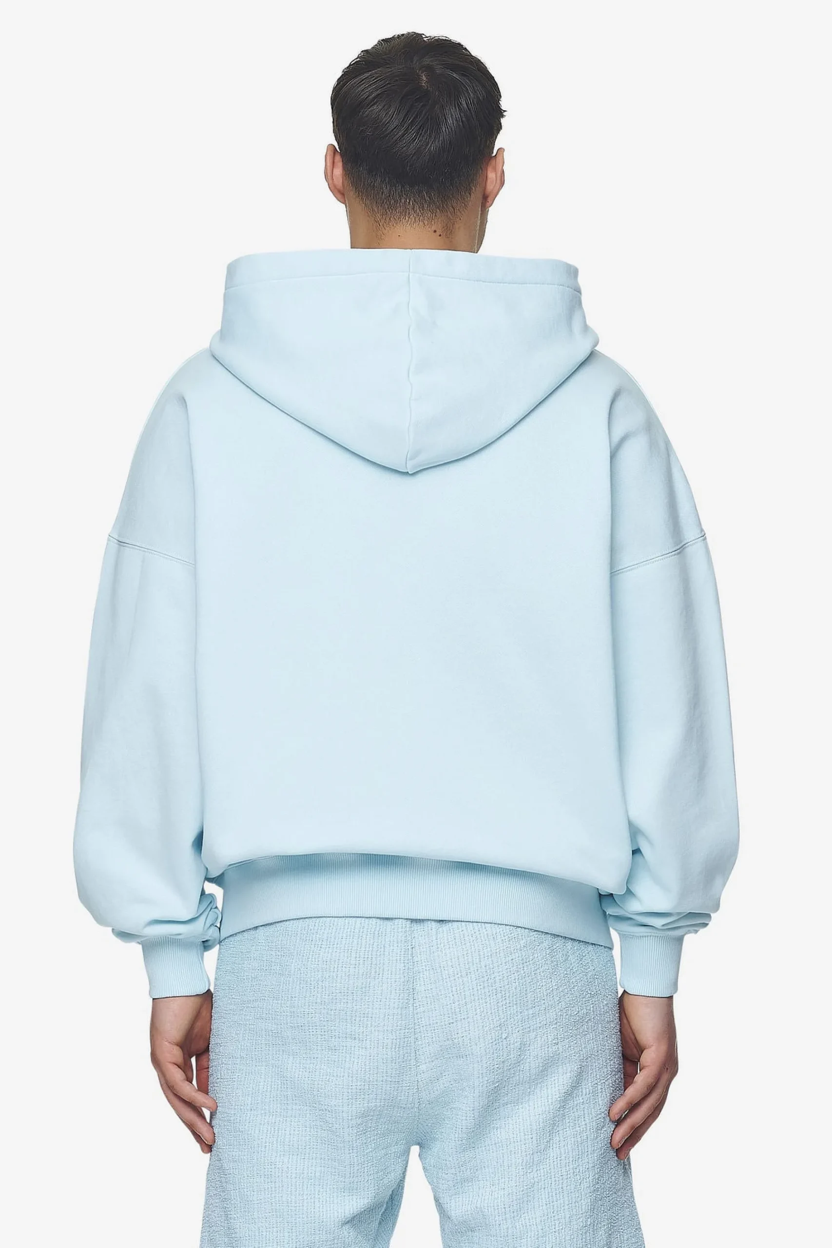 Pegador Hoodies|Zip Hoodies|Leono Boxy Sweat Jacket Baby Blue Washed baby blue