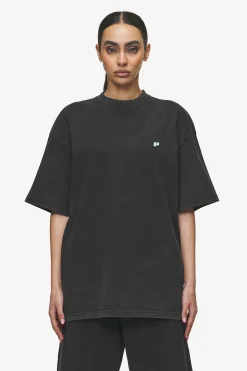 Pegador Tees|Leono Boxy Tee Sky Blue Gum Vintage black