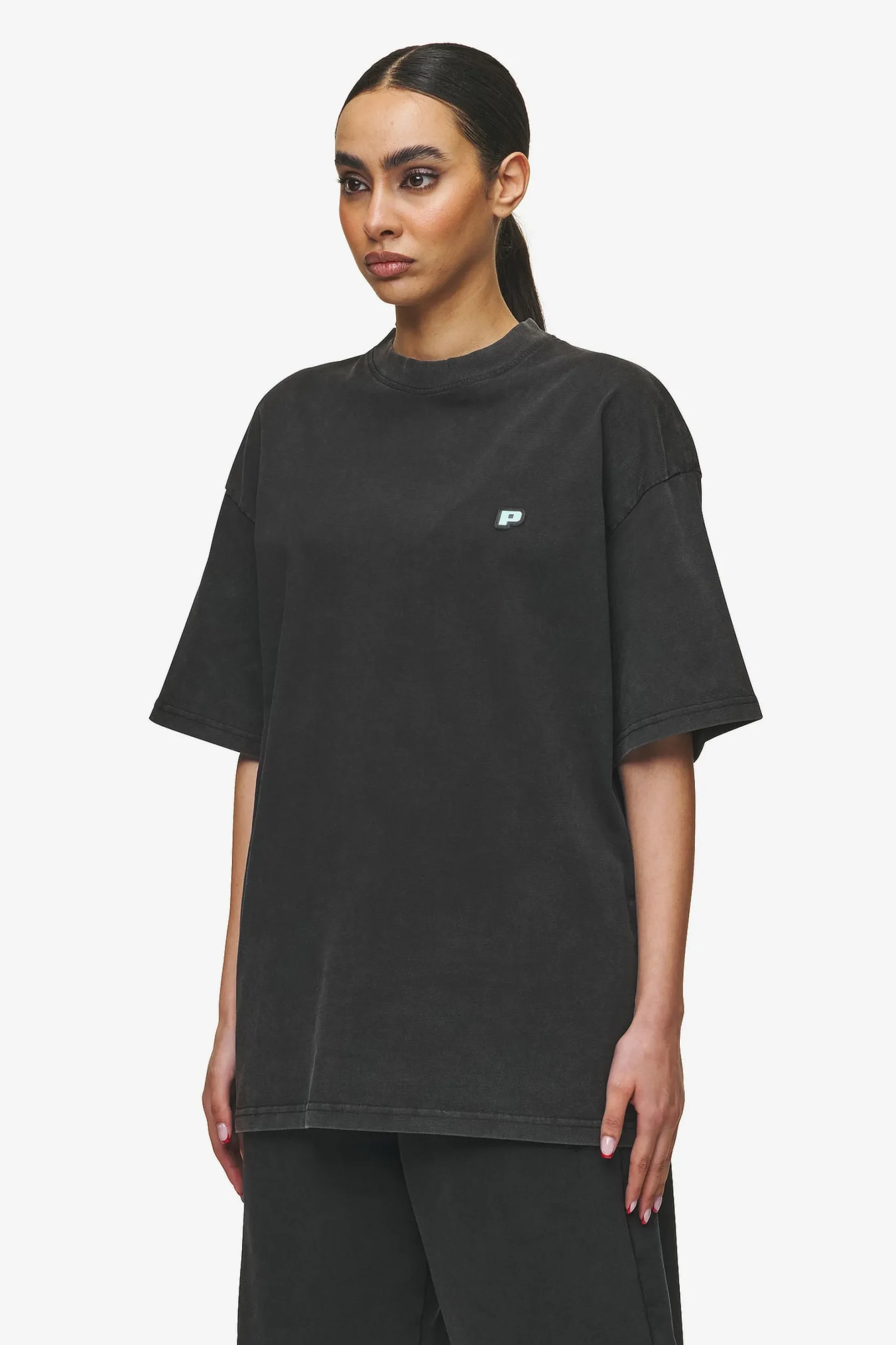 Pegador Tees|Leono Boxy Tee Sky Blue Gum Vintage black