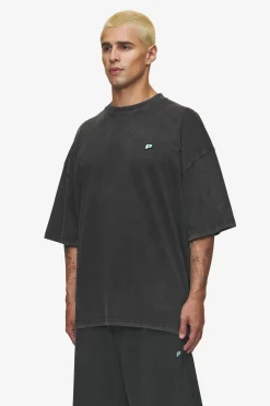Pegador Tees|Leono Boxy Tee Sky Blue Gum Vintage black