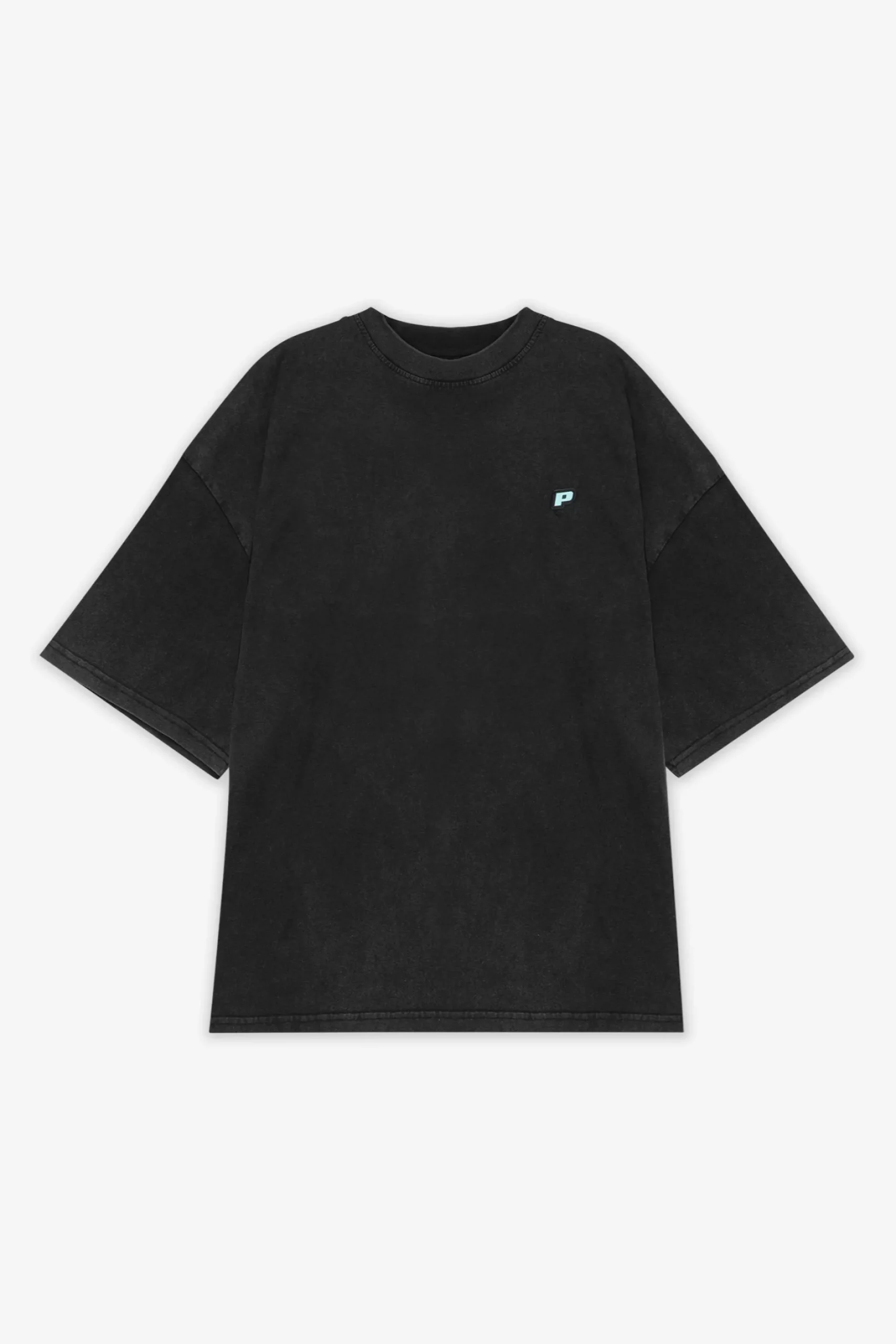Pegador Tees|Leono Boxy Tee Sky Blue Gum Vintage black
