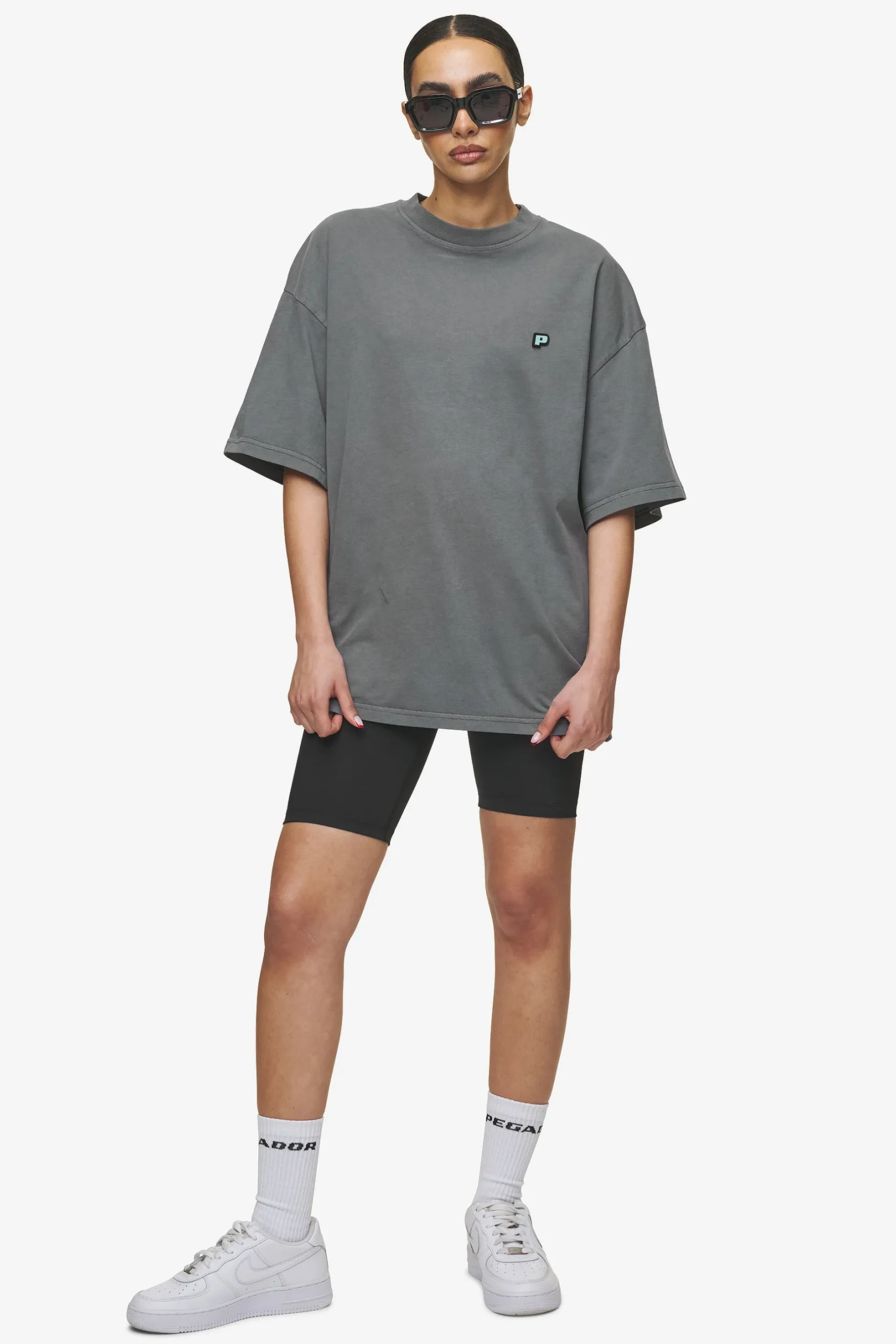Pegador Tees|Leono Boxy Tee Sky Blue Gum Vintage grey