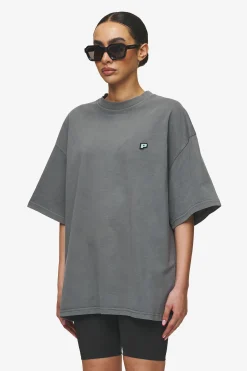 Pegador Tees|Leono Boxy Tee Sky Blue Gum Vintage grey
