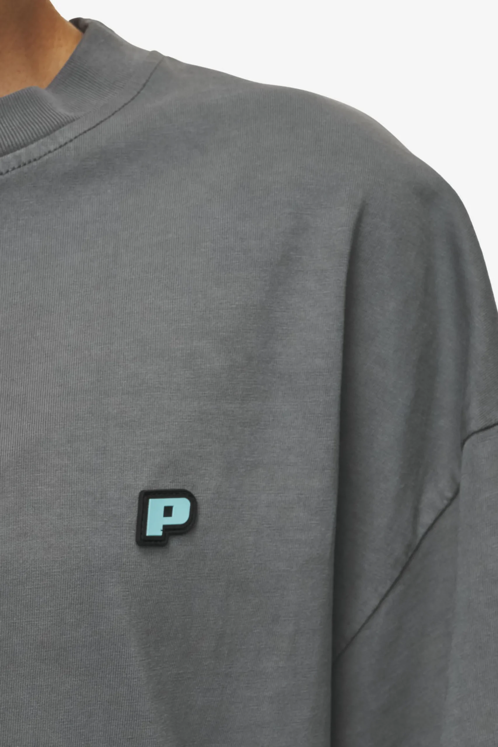 Pegador Tees|Leono Boxy Tee Sky Blue Gum Vintage grey