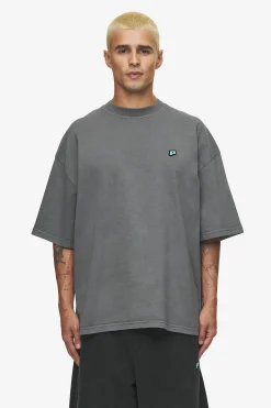 Pegador Tees|Leono Boxy Tee Sky Blue Gum Vintage grey