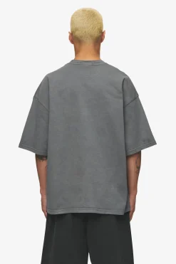 Pegador Tees|Leono Boxy Tee Sky Blue Gum Vintage grey