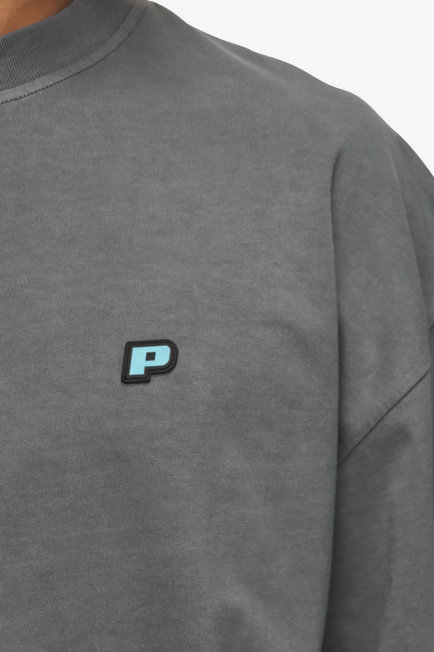 Pegador Tees|Leono Boxy Tee Sky Blue Gum Vintage grey