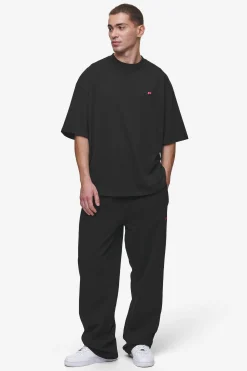 Pegador Tees|Leono Boxy Tee Washed Black Virtual Pink Gum