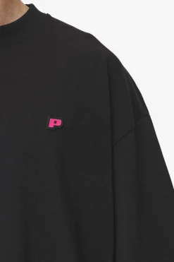 Pegador Tees|Leono Boxy Tee Washed Black Virtual Pink Gum