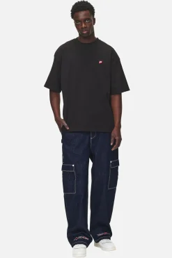 Pegador Tees|Leono Boxy Tee Washed Black