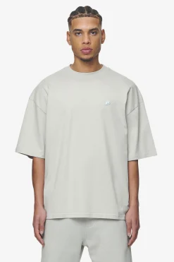 Pegador Tees|Leono Boxy Tee Baby Blue Washed pearl grey