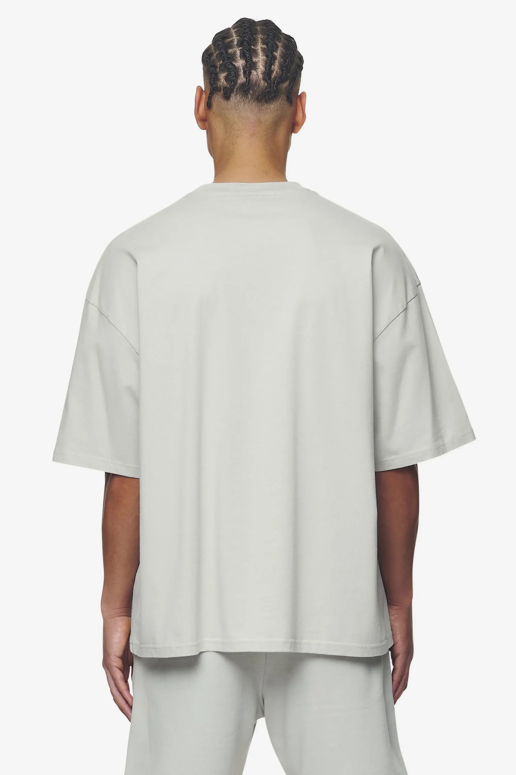 Pegador Tees|Leono Boxy Tee Baby Blue Washed pearl grey