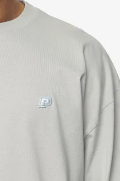 Pegador Tees|Leono Boxy Tee Baby Blue Washed pearl grey