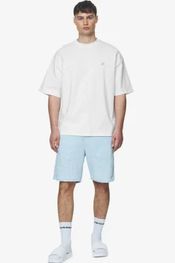 Pegador Tees|Leono Boxy Tee Baby Blue White