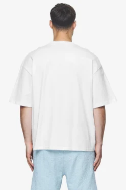 Pegador Tees|Leono Boxy Tee Baby Blue White