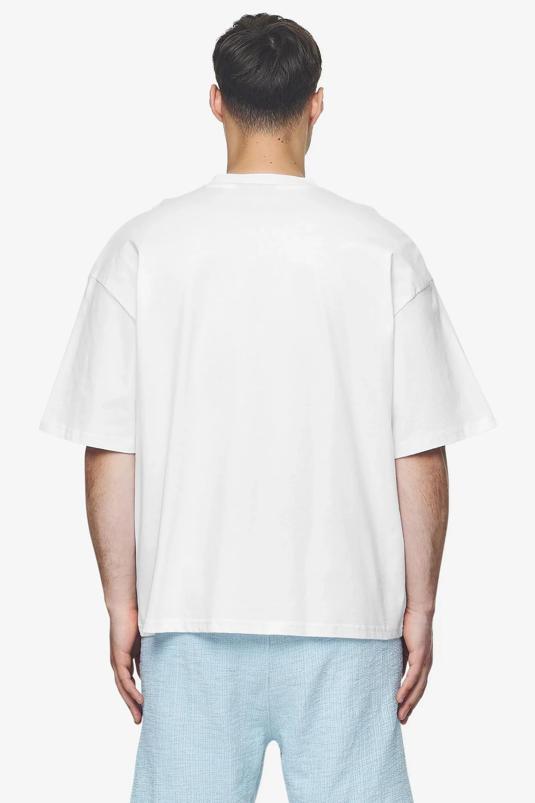 Pegador Tees|Leono Boxy Tee Baby Blue White