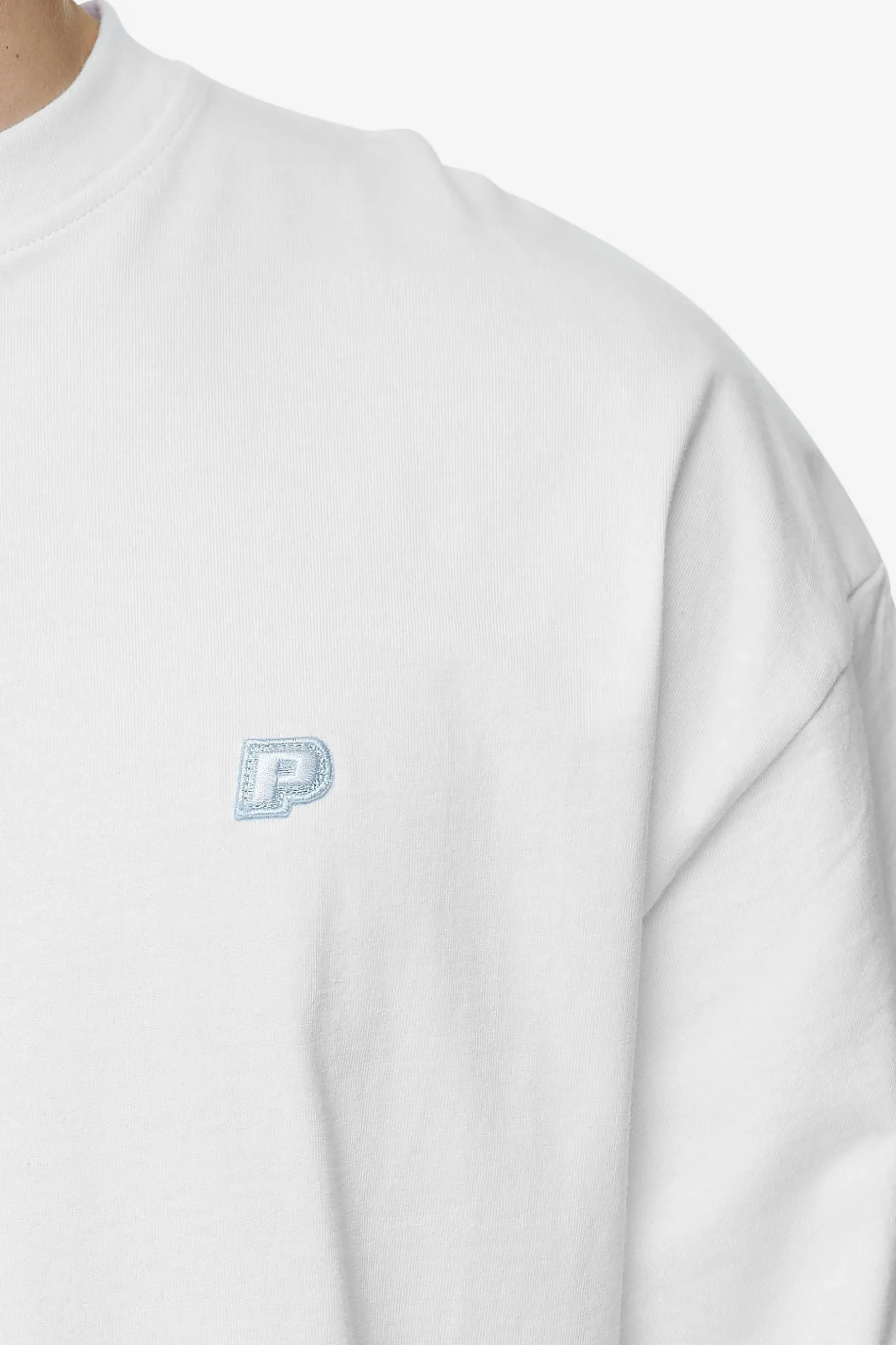 Pegador Tees|Leono Boxy Tee Baby Blue White
