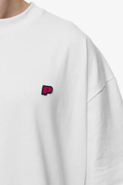 Pegador Tees|Leono Boxy Tee White Virtual Pink Gum