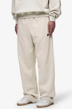 Pegador Pants & Joggers|Leono Loose Sweat Pants Washed Light Beige Virtual Pink Gum
