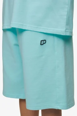 Pegador Shorts|Leono Overknee Heavy Sweat Shorts Gum Washed sky blue