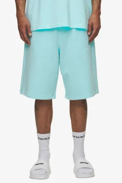 Pegador Shorts|Leono Overknee Heavy Sweat Shorts Gum Washed sky blue