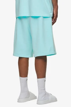 Pegador Shorts|Leono Overknee Heavy Sweat Shorts Gum Washed sky blue