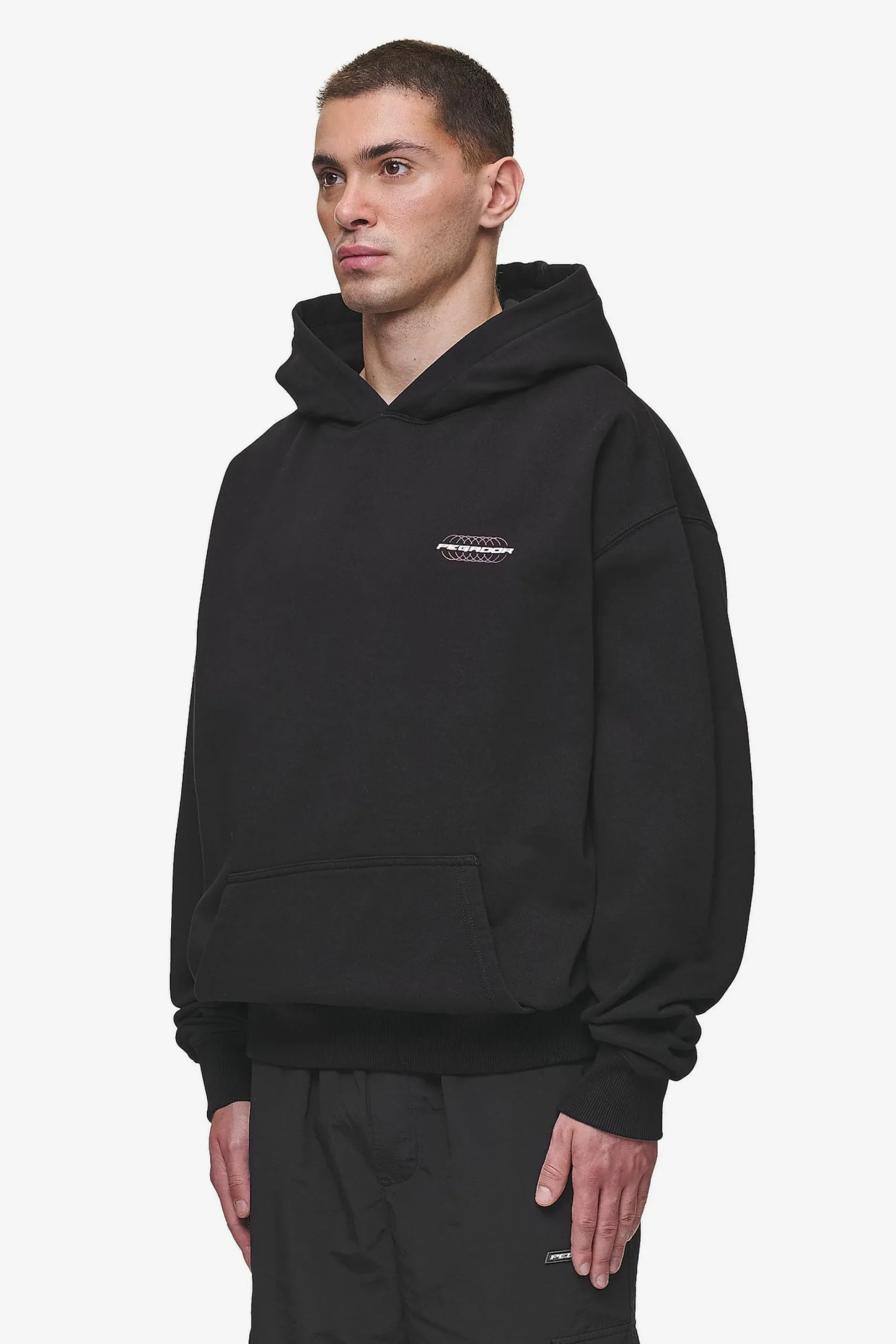 Pegador Hoodies|Lexing Oversized Hoodie Washed Black