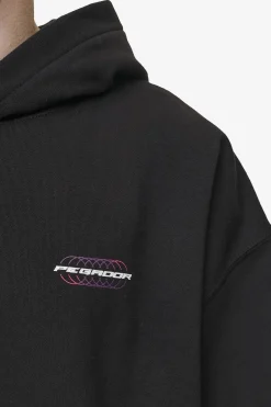 Pegador Hoodies|Lexing Oversized Hoodie Washed Black