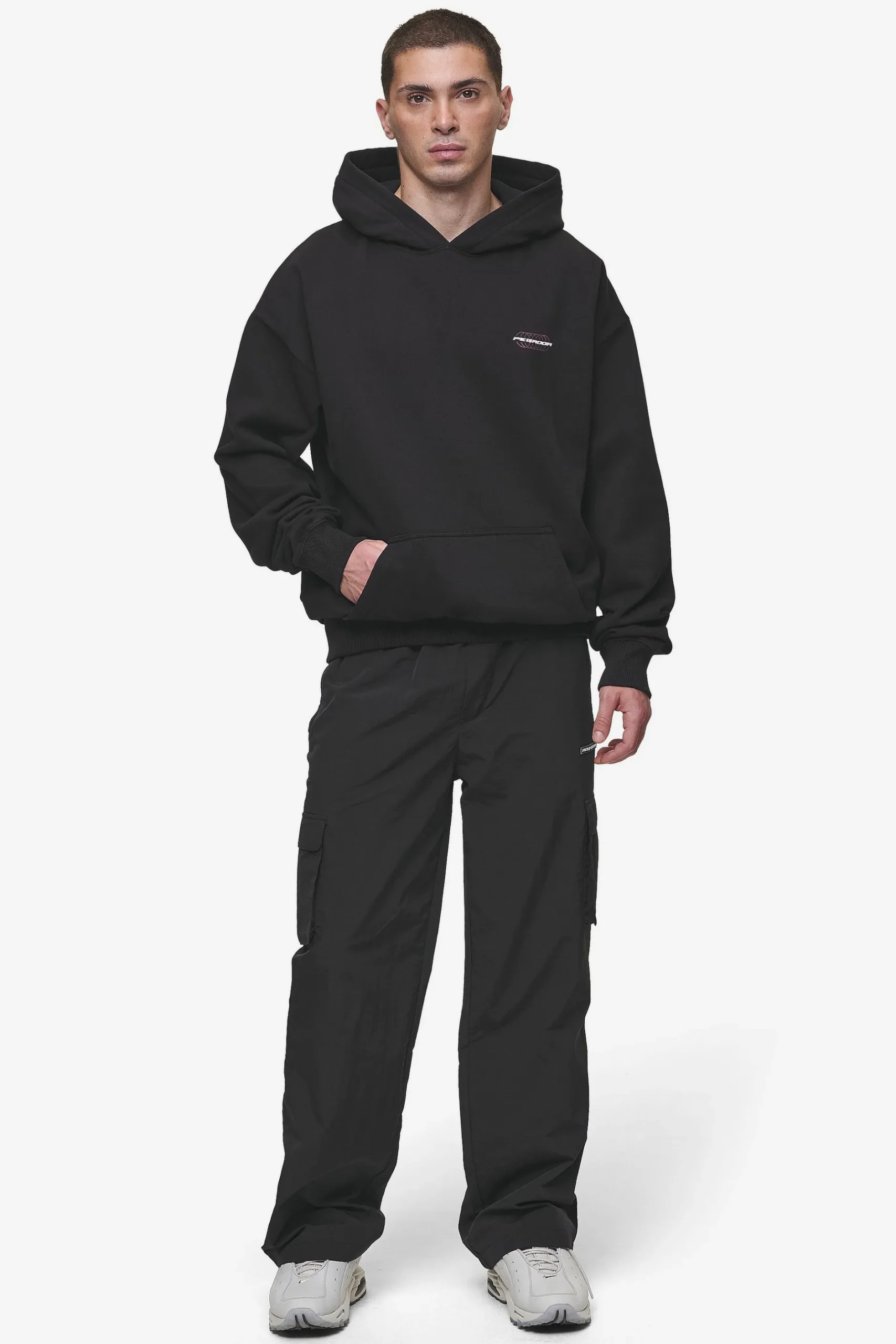 Pegador Hoodies|Lexing Oversized Hoodie Washed Black