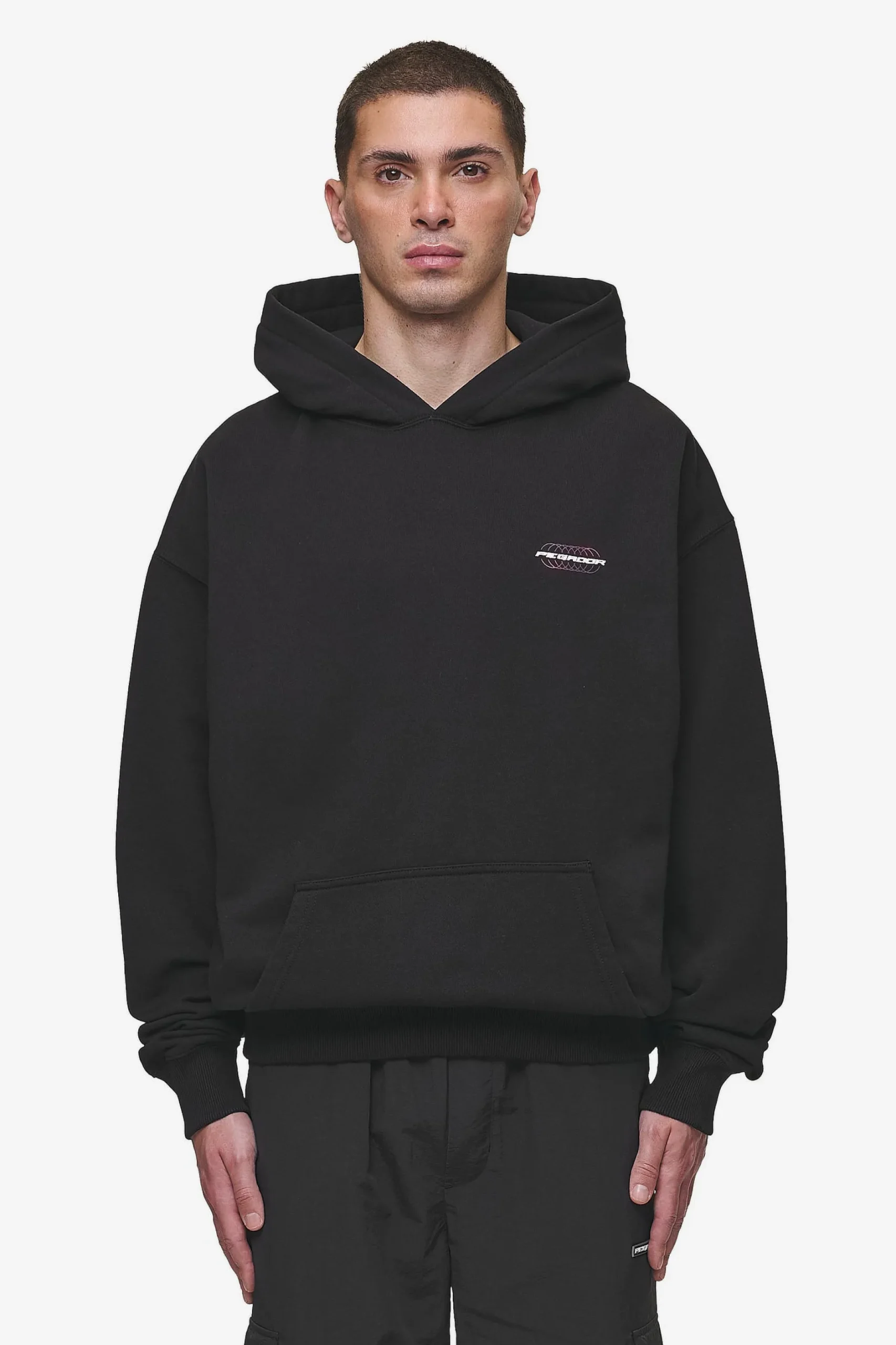 Pegador Hoodies|Lexing Oversized Hoodie Washed Black